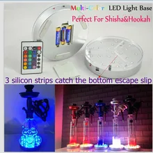 20 шт./лот DHL, Kitosun белый RGB 6 дюймов Под вазой светодиодный свет база для shishas hookahs
