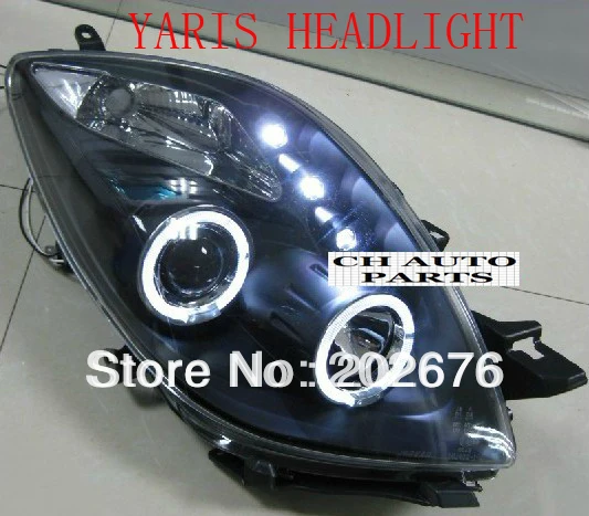 Free Shipping Toyota Yaris Angel Eye Headlight Embly V2 With Free Shipping Toyota Yaris Angel Eye Headlight Embly V2 With And Bi