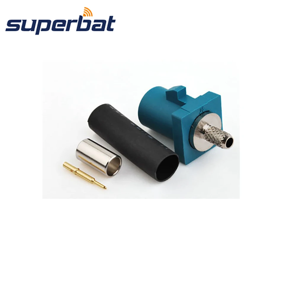 Superbat автомобильный Аудио Видео антенный разъем Fakra Z WaterBlue/5021 нейтральный кодирующий штекер обжимной для кабеля RG316 RG174 LMR100
