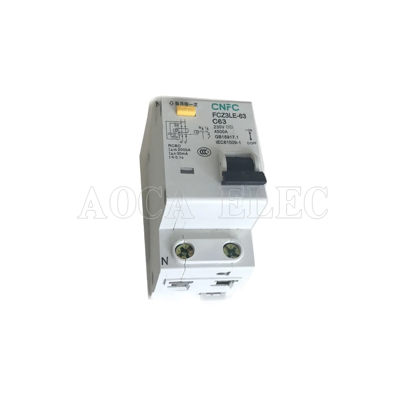 Мини автоматический выключатель DPN DZ3LE 63 1P + N 10A 16A 20A 25A 32A 220V 230V 50HZ 60HZ DIN RAIL RCBO