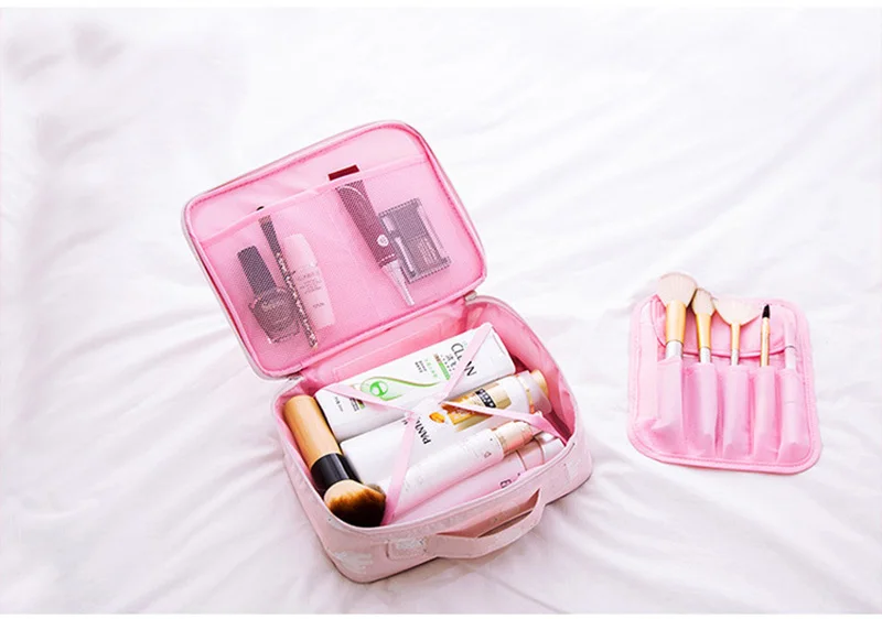 LXHYSJ бренд Фламинго женский косметичка Органайзер наборы туалетных принадлежностей необходимость путешествия большой емкости водостойкий портативная макияжная сумка