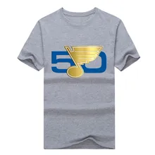 New 1967 2017 St Louis Blues 50th anniversary logo shirt mens 100% cotton st T-shirt 10111150