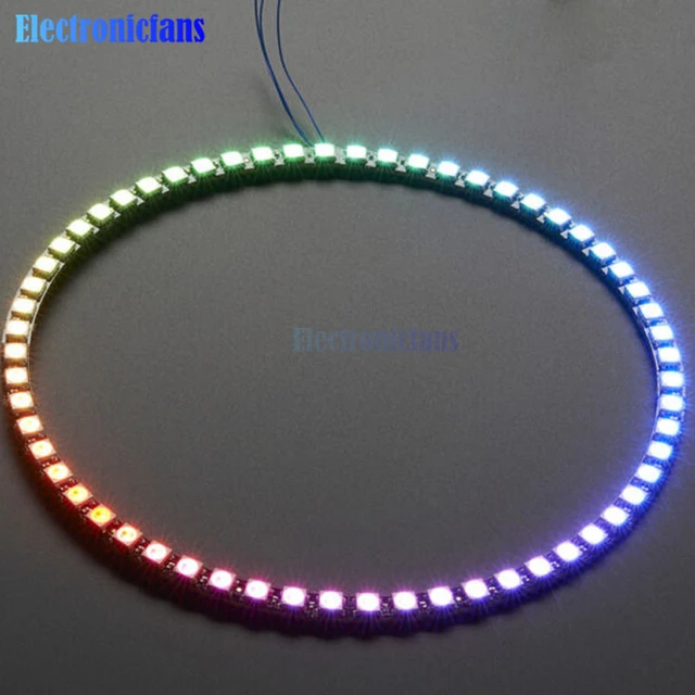 60 Bits Digital WS2812 RGB LED Ring Full Color Highlighting WS2812