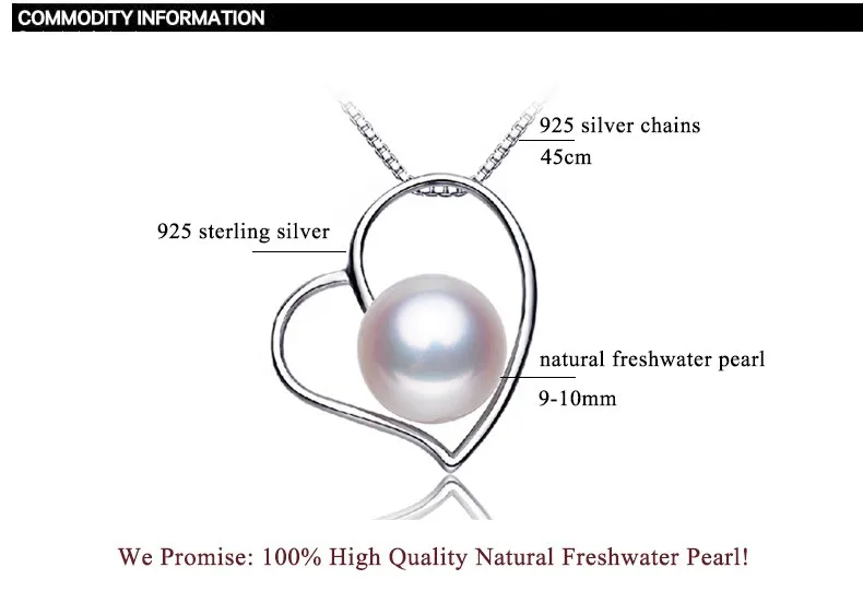 ZHBORUINI 2019 новый жемчуг Цепочки и ожерелья Ювелирные изделия из жемчуга натуральный жемчуг Любовь Подвески в форме сердца 925 пробы Серебряные