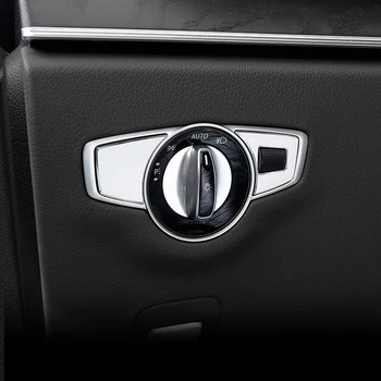 

Car Styling Interior Headlight Switch Buttons Decorative Frame Cover Trim Sticker for Mercedes Benz GLC C E S Class W205 W213