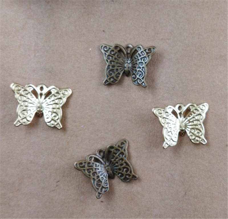 

500 Pcs 9*12MM European Butterfly Charms Wholesale Brass Material DIY Jewelry Vintage Pendant Charms