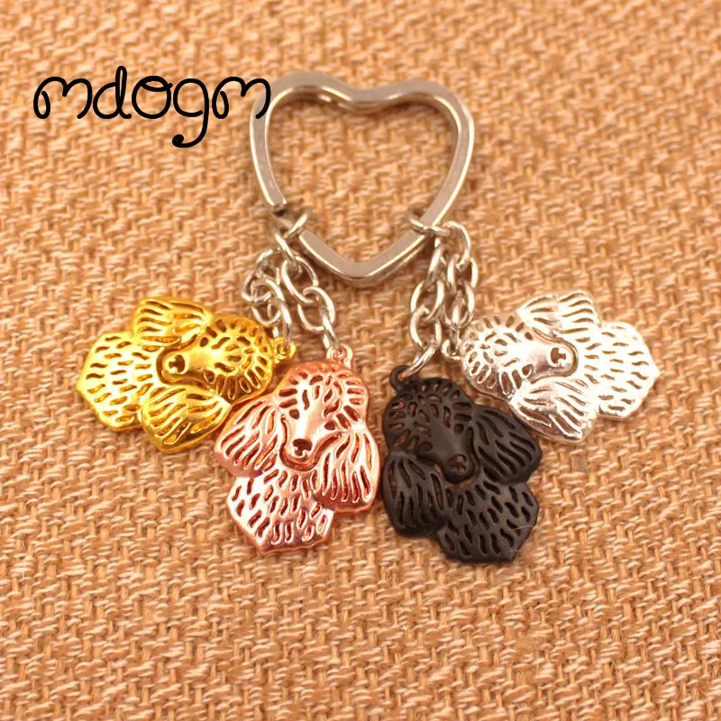 

2019 Cute Poodle Dog Animal Purse Handbag Charm Handmad Metal Pendant Keychain For Bag Car Women Men Key Ring Love Jewelry K013