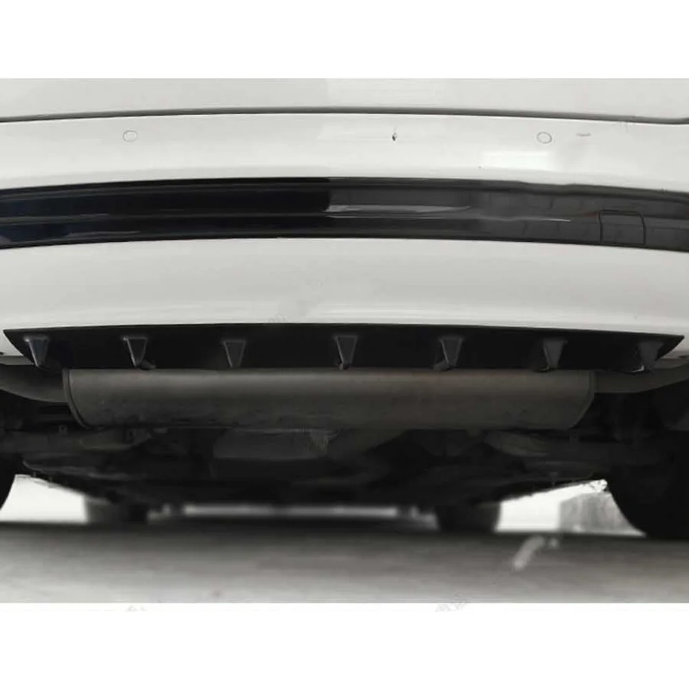 Universal ABS Car Rear Bumper Shark Fin 7 Wings Lip Diffuser Car Rear Bumper Shark Fin Diffuser Spoiler Kit Lower Car Splitter (6)