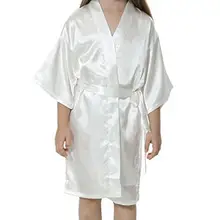 B16811 Горячая Распродажа Шелковый детский халат кимоно халат подружки невесты платье детский халат одежда для сна детский халат