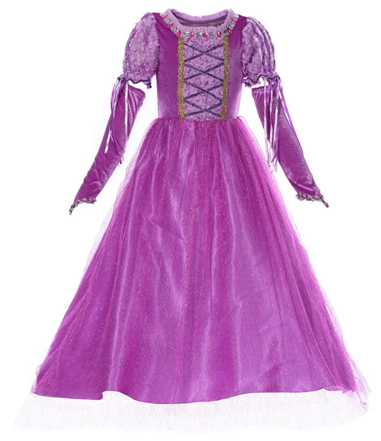Взрослый костюм принцессы Рапунцель Ренессанса с париком для женщин вечерние костюмы на Хэллоуин Размер M XL