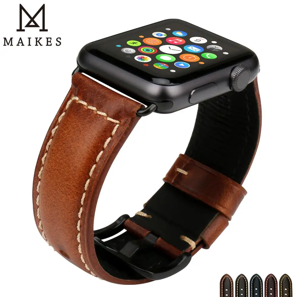 Ремешок из натуральной кожи для Apple Watch 38 мм 42 44 40 мм|iwatch bracelet|apple watch strapapple strap 38mm |