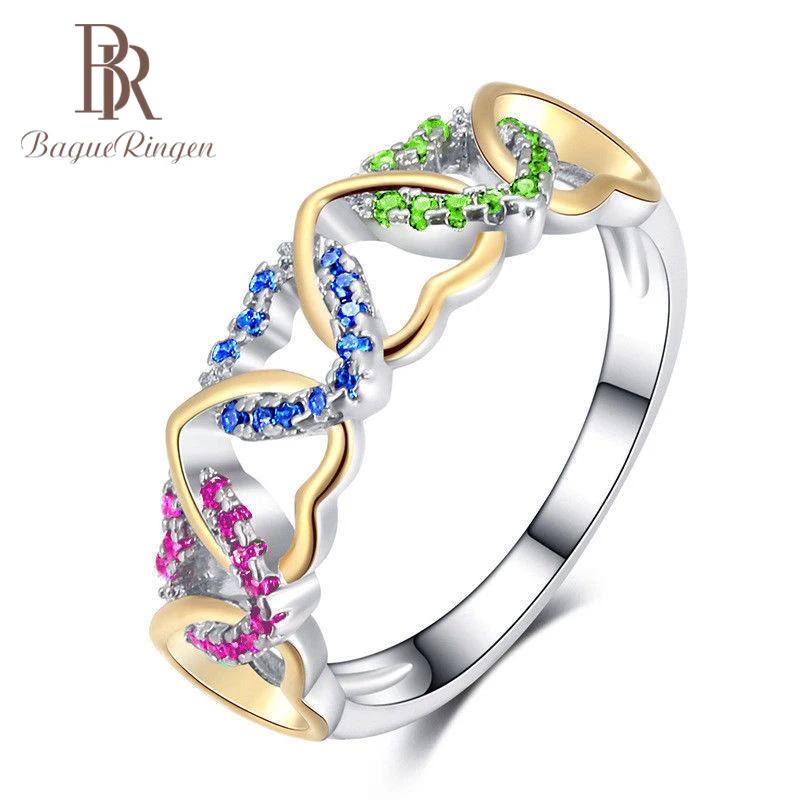 Bague Ringen High-quality Heart Gemstone 100% 925 Sterling Silver for Women Wedding Engagement Fine Jewelry wholesale Bague Ringen High-quality Heart Gemstone 100% 925 Sterling Silver for Women Wedding Engagement Fine Jewelry wholesale