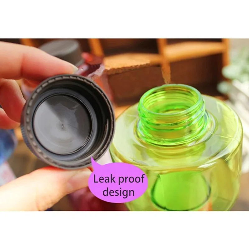 3 Colors Sports Water Bottles 550ml Leakproof Portable Unbreakable My Sports Plastic Bottle Shaker BPA Fitness Dumbbell Unisex