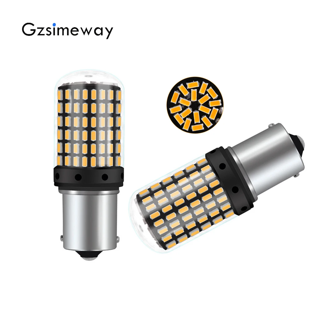 1 шт. Светодиодная лампа 144smd 1156 BA15S P21W BAU15S PY21W светодиодный ные лампы без hyperflash T20 7440