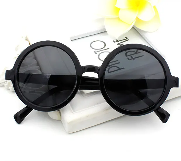 UVLAIK, винтажные круглые солнцезащитные очки, женские классические ретро солнцезащитные очки, женские и мужские солнцезащитные очки с покрытием, бренд, модные очки - Цвет линз: Черный