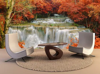

Custom Wallpaper Murals Wall Painting Waterfall Deep Rain Forest Wall Mural De Parede 3D Wallpaper For Walls Wall Sticker Poster