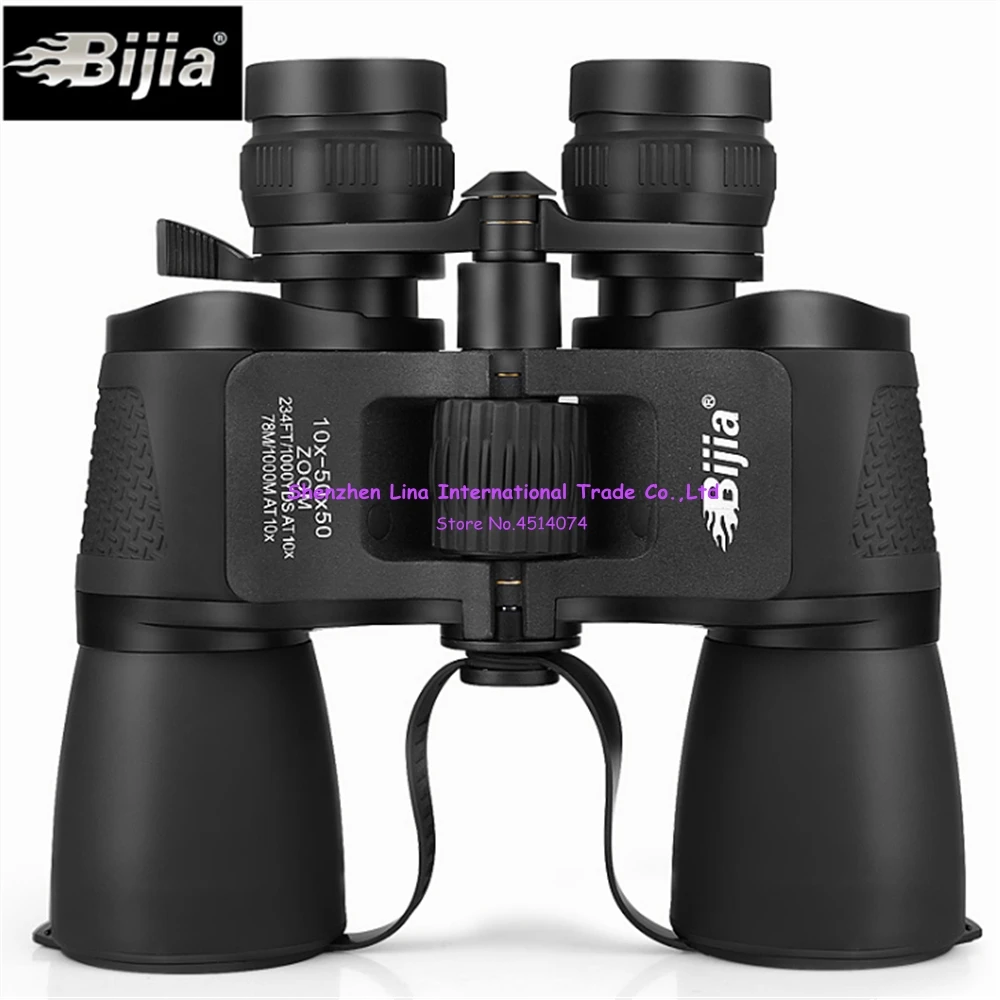 

BIJIA 10-50x50 binoculars high-definition night vision non-infrared 1000 times military pocket telescope
