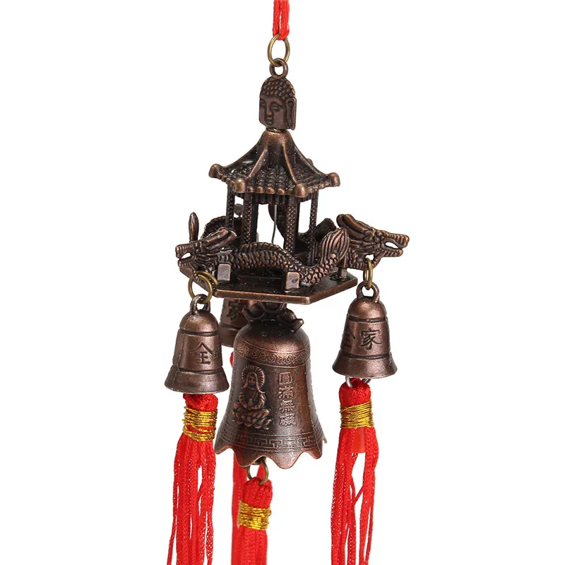 Винтажная крыша с колокольчиком, буддизм, Висячие колокольчики, Висячие колокольчики, Висячие, висячие, фэн-шуй, китайский узел, благословение, удача, домашний декор, символика