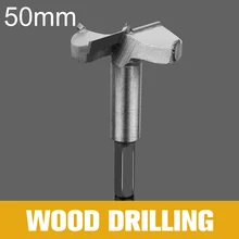 50mm Forstner Auger Drill Bit Set Wood Drilling Woodworking Hinge Hole Saw Window Wooden Cutting Rotary Hand Tool Accessories