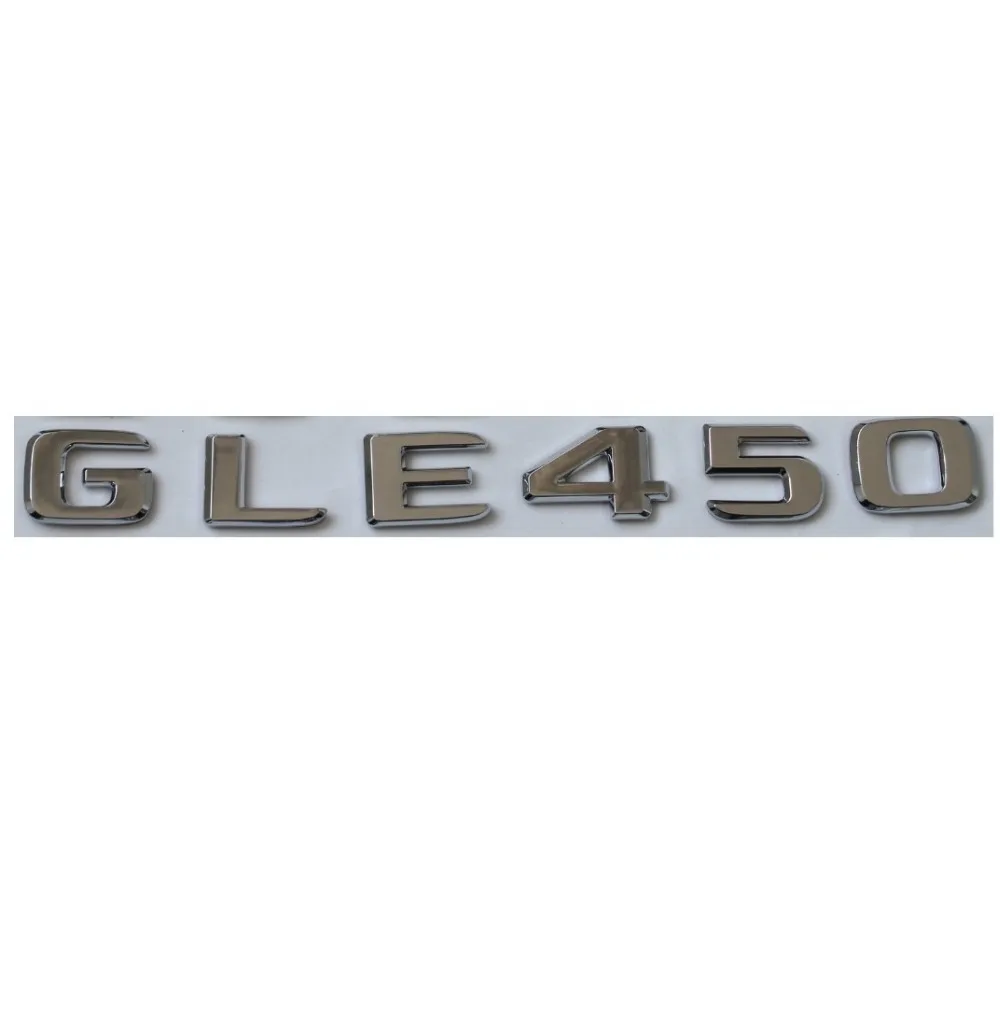 Flat Chrome ABS Rear Trunk Letters Badges Emblems Sticker for Mercedes