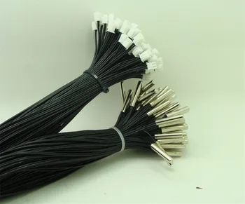 

100pcs NTC Thermistor Temperature Sensor 1m long Wire 10K 1% 3950 Waterproof Temperature Probe 5*25mm Probe