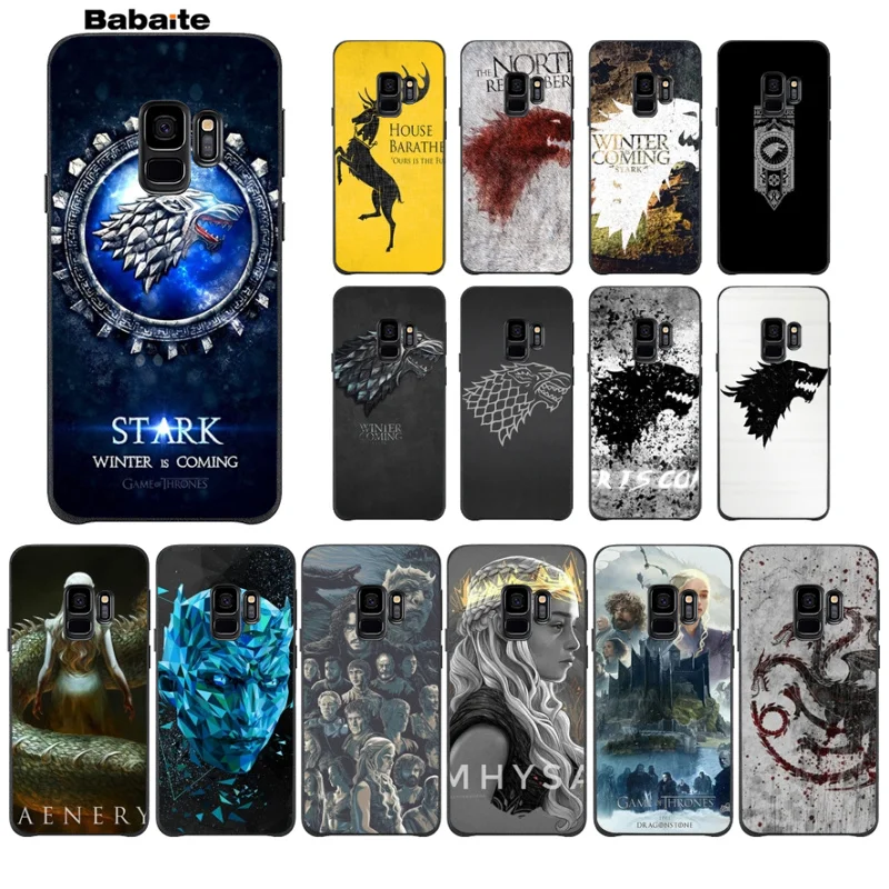 

Babaite Games Of Thrones House Stark Top Detailed Popular Cell Phone Case Cover For GALAXY s7 edge s8 plus s9 plus s10 s6 edge