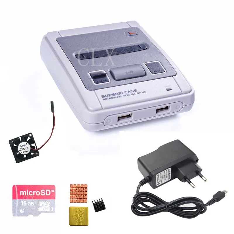  Retroflag SUPERPi CASE-J NESPi Case 5V 2.5A power+16GB/32GB SD card+ coolling fan+heatsink for Rasp