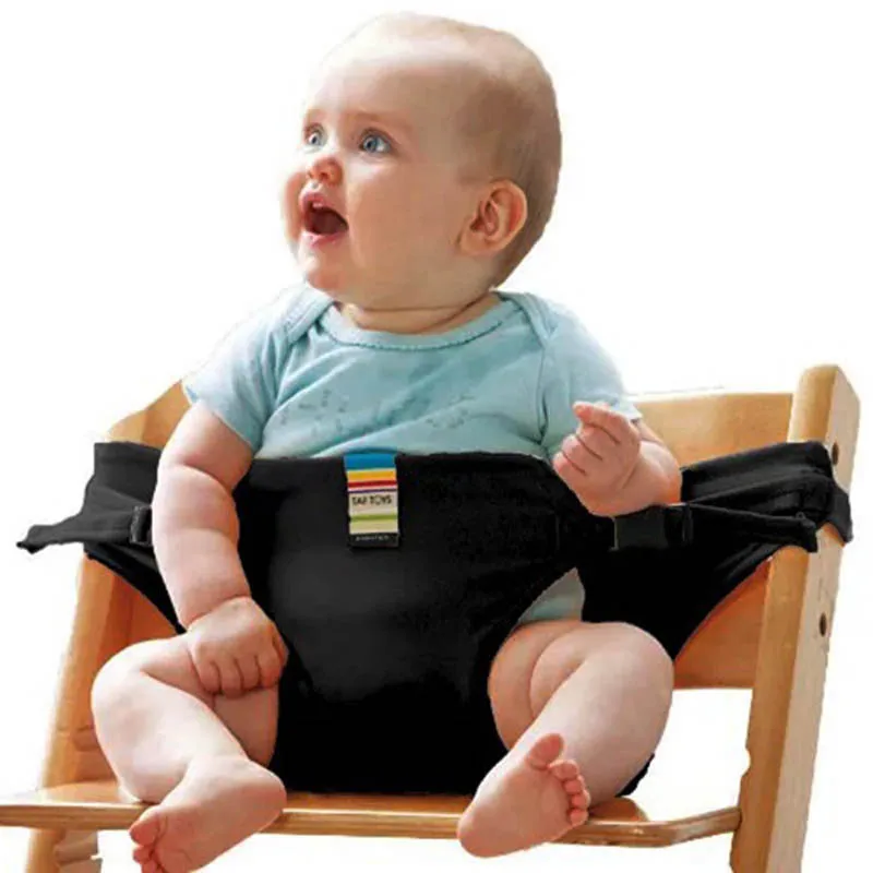 Baby Portable Seat Kids Dining Chair Safety Belt Washable Travel Foldable Stretch Wrap Feeding Chair Harness baby Booster Seats