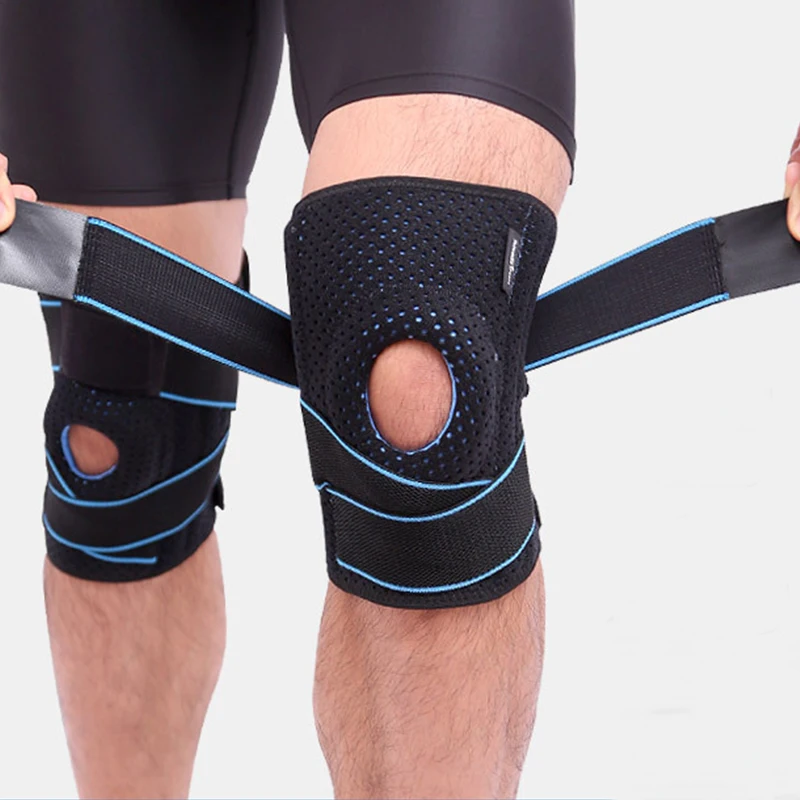 

Adjustable Elastic Knee Support Brace Kneepad Patella Knee Pads Hole Sports Knee Protection Safety Guard Strap Wrap For Running