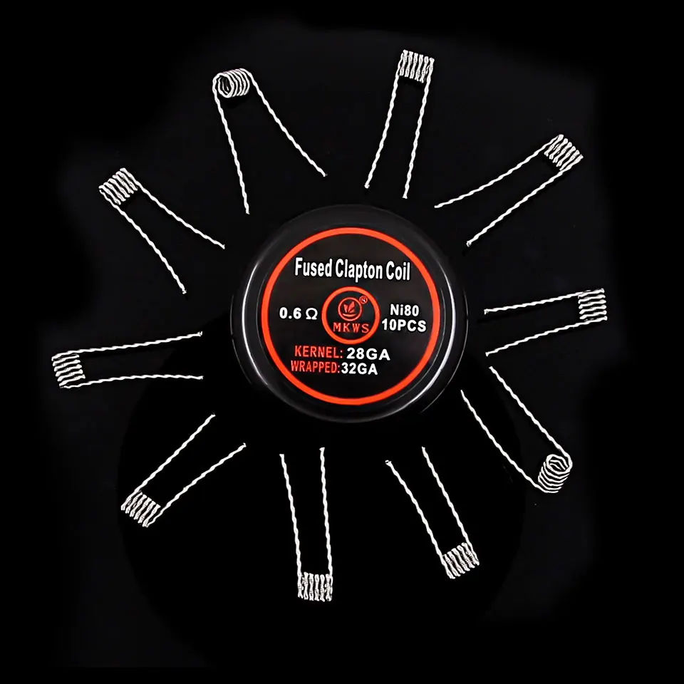 10 шт плоская скрученная катушка 0 3 Ом ni80 проволока Клэптона 6 28ga 32ga Alien clapton провода