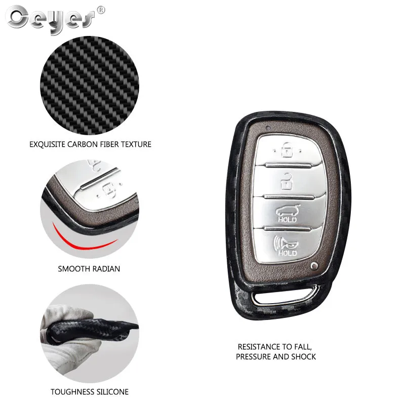 Carbon fiber key cover for HYUNDAI (2)