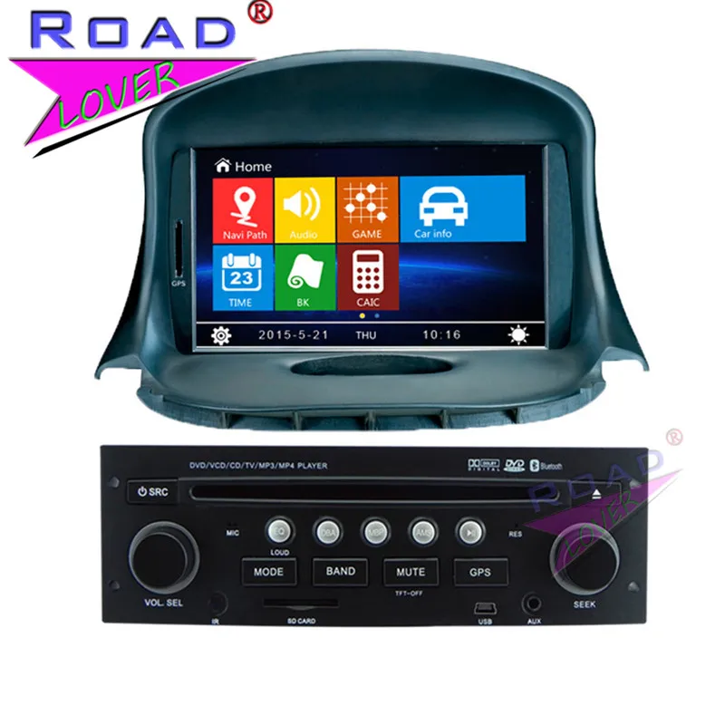Автомобильный мультимедийный DVD плеер TOPNAVI Wince 6 0 2Din 7 дюймов Авторадио для Peugeot 206