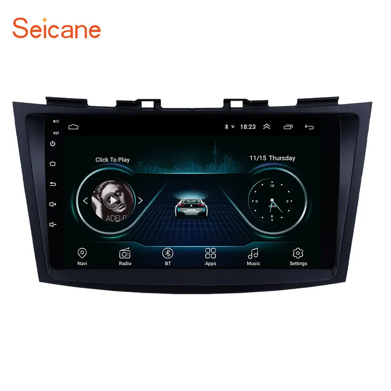 Top Seicane 9 inch Android 8.1 GPS Navigation Car Radio Player for SUZUKI SWIFT 2011 2012 2013 support 1080P Video OBD2 DVR WIFI 0