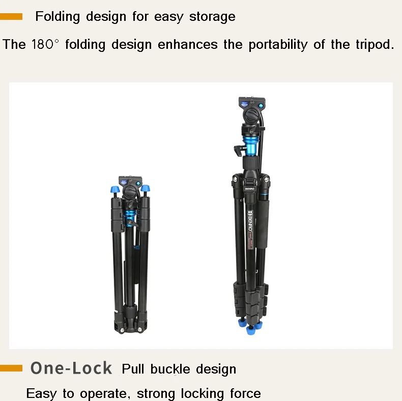 Штатив benro A2883FS4/A1883FS2C головка для видеокамеры для фотографирования монопод гидравлическая демпфирующая головка