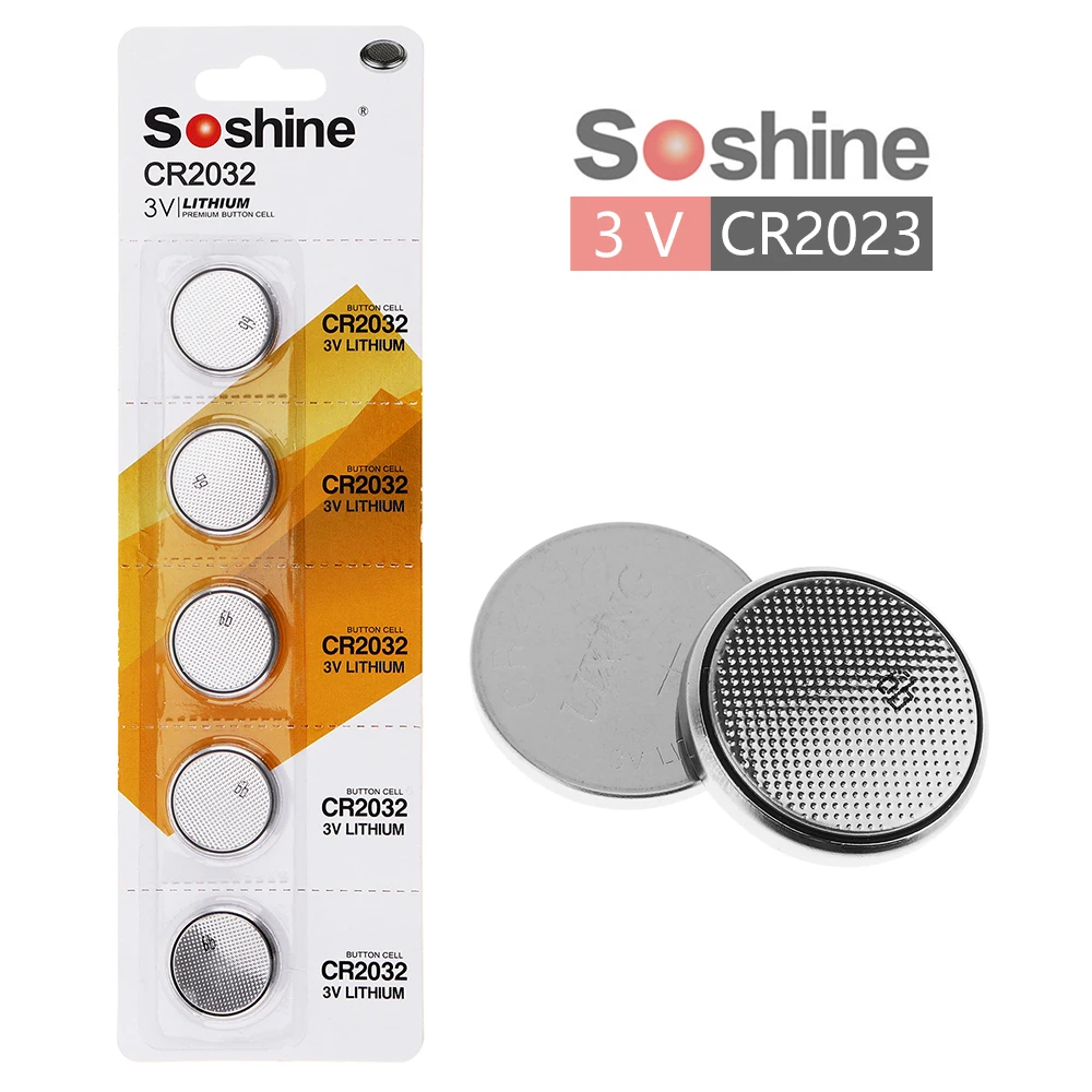 Soshine 5pcs Cr2032 3v 210mah High Density Lithium Button Coin Battery For Watches Calculators Toys Electronic Devices Batteries For Watches Battery Forbattery Battery Battery Aliexpress