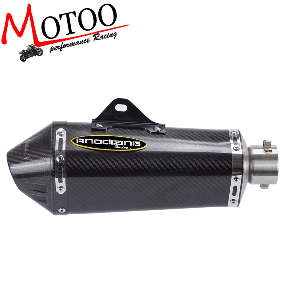 

Motoo - 37CM Motorcycle Standard-Mount Racing Slip-On Exhaust muffler canbon fiber For KAWASAKI