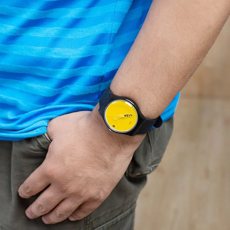 

Swatch Watch Original Colorful Series HELLO Hands Quartz Watch SUOB120