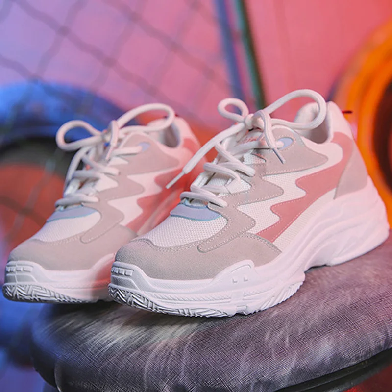 

2019 Women's Vulcanize Shoes Fashion Female Casual Shoes Women Sneakers Leisure Thick Soled Women Flats Femme Zapatos De Mujer