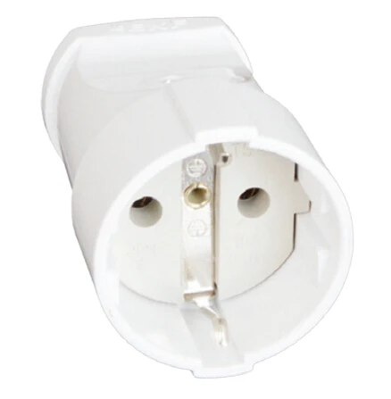 

Electrical Female Plug For European Socket Converter White and Black