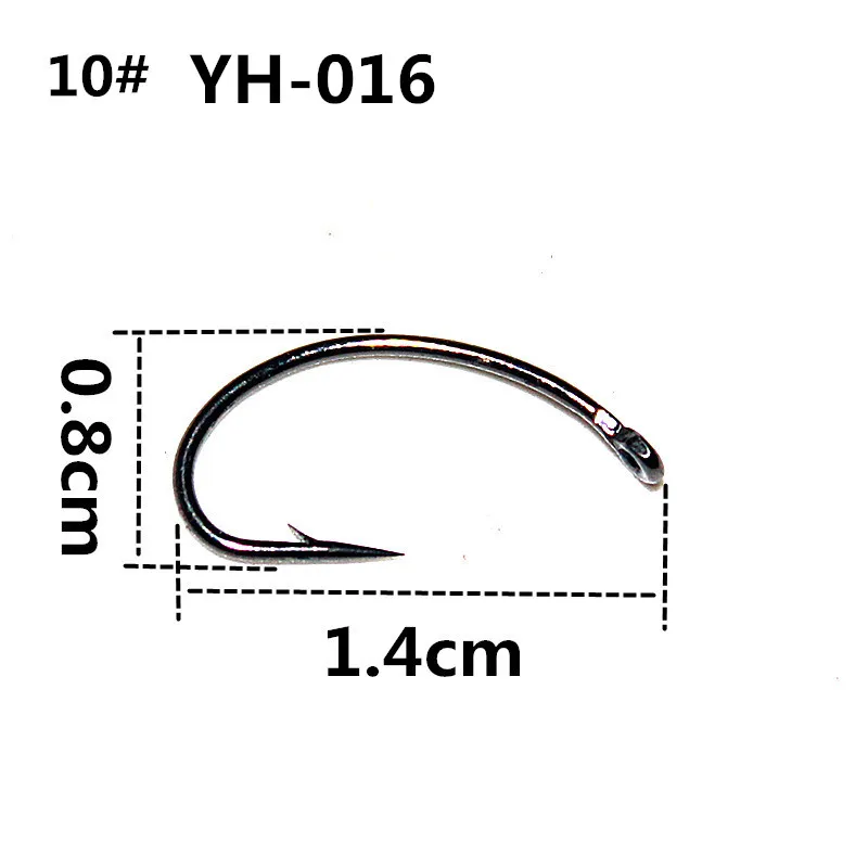 KKWEZVA 100 шт. Размер#8#10 черные крючки несколько цветов рыболовные крючки в виде мухи для ловли форели Scud креветки Scud Cezch Fly Fishing Fly Nymphs крючки