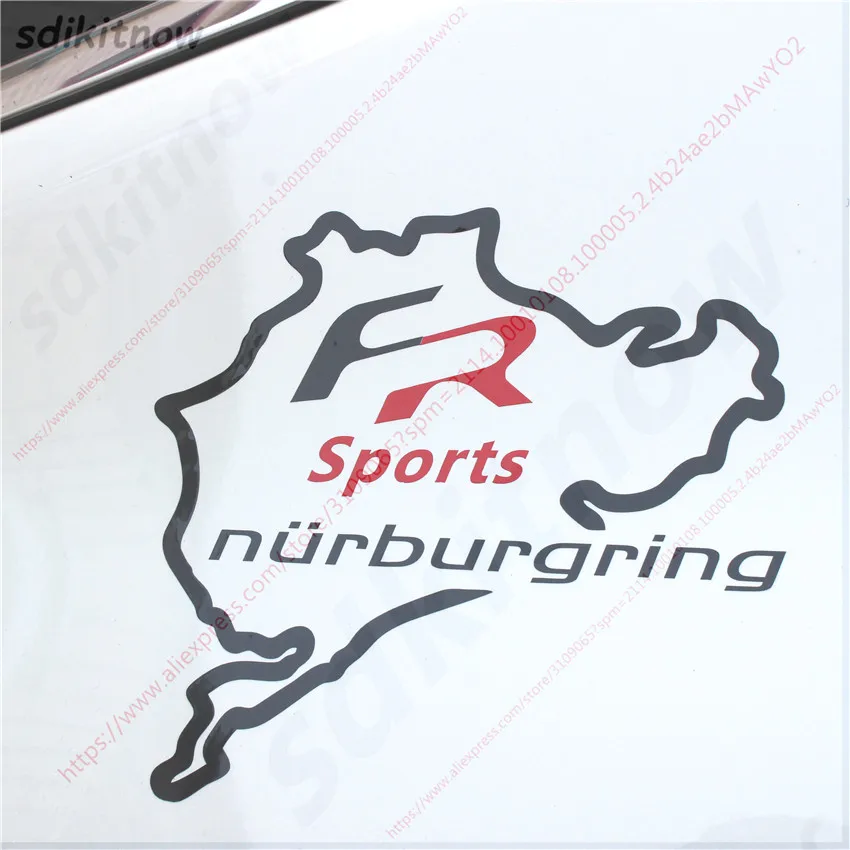Новые белые и черные FR Nurburgring Спорт Стикеры спортивный гоночный наклейка в виде