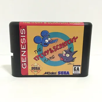 

Top quality 16 bit Sega MD game Cartridge for Megadrive Genesis system --- The Itchy & Scratchy Game