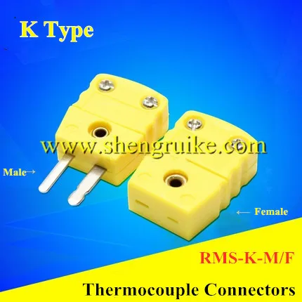 

K Type thermocouple connector flat pin male and female