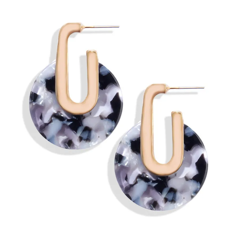 

Donarsei 2019 ZA New Women's Acrylic Earrings for Women Bohemian Geometric Statement Drop Dangle Earring Wedding Party Jewelry