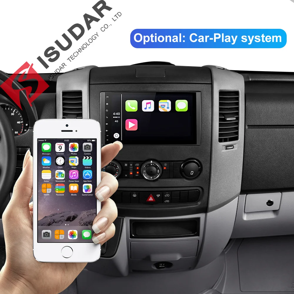 Best Isudar 1 Din Android 9 Auto Radio For Mercedes/Benz/Sprinter/W169/B200/B-class Car Multimedia Player GPS RAM 4GB ROM 64G DVR DSP 3