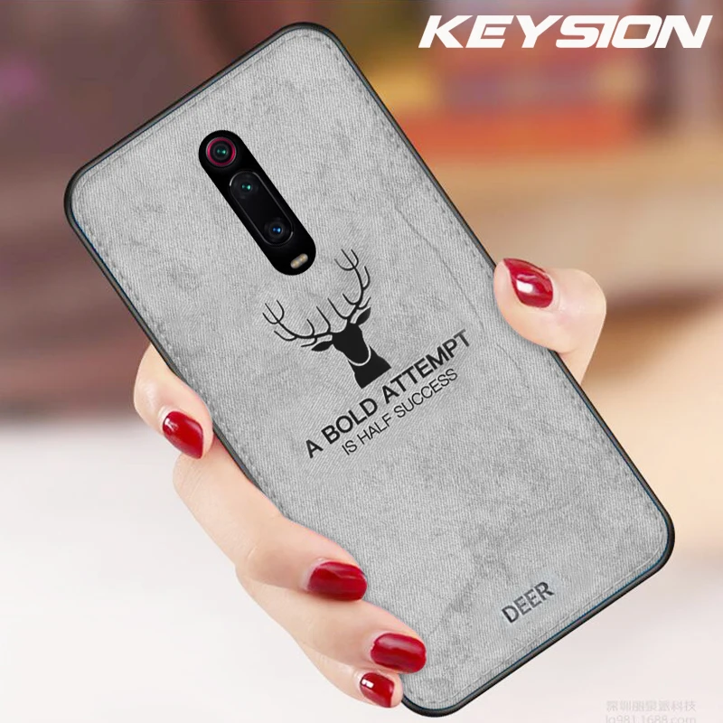 

KEYSION Deer Cloth Case For Xiaoni Mi 9T Pro Redmi K20 Soft TPU Silicone Shockproof Back Cover For Xiaomi Mi9T 9 SE K20Pro Note7