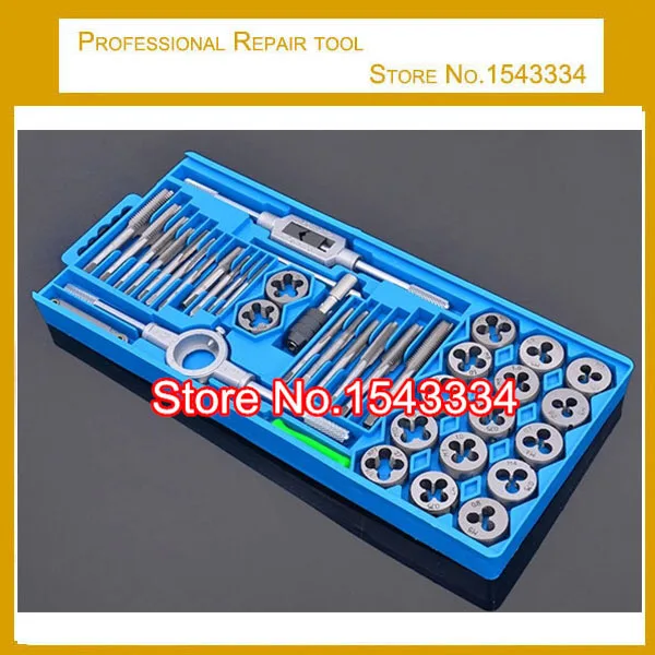 

high quality Tap & Die Set Wrench METRIC Screw Thread Taper Drill Tool KIT 40PCS GAUGE