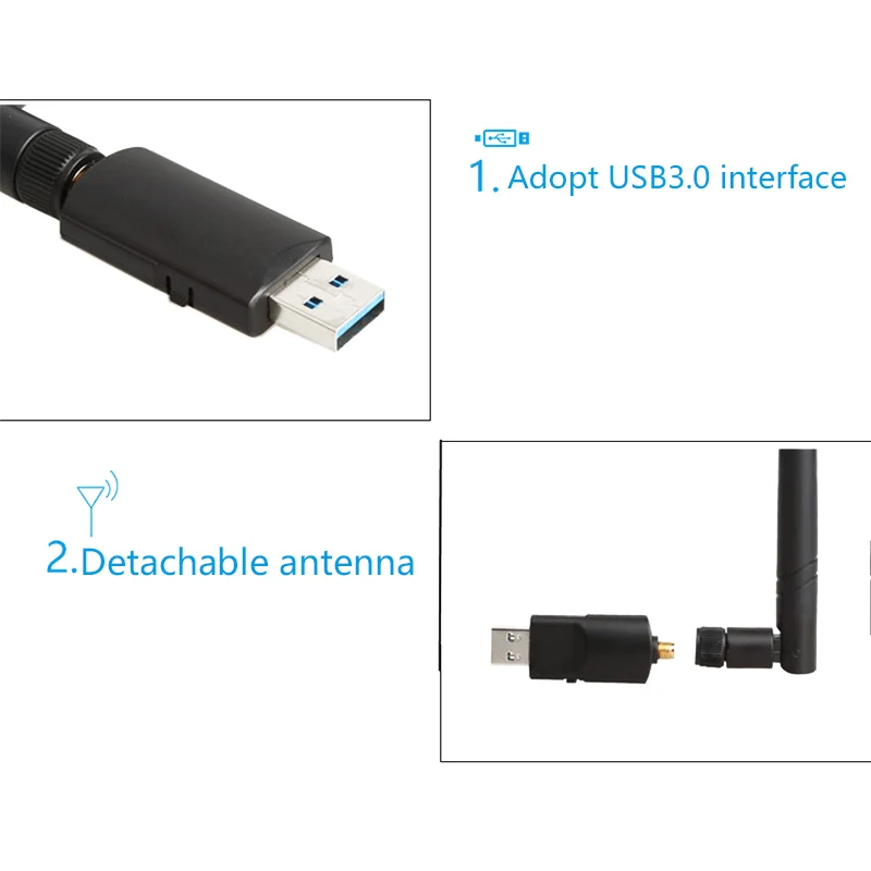 1200 м беспроводная сетевая карта 2,4G/5,8G USB3.0 двухдиапазонный usb ГБ беспроводной сетевой карты wifi приемник