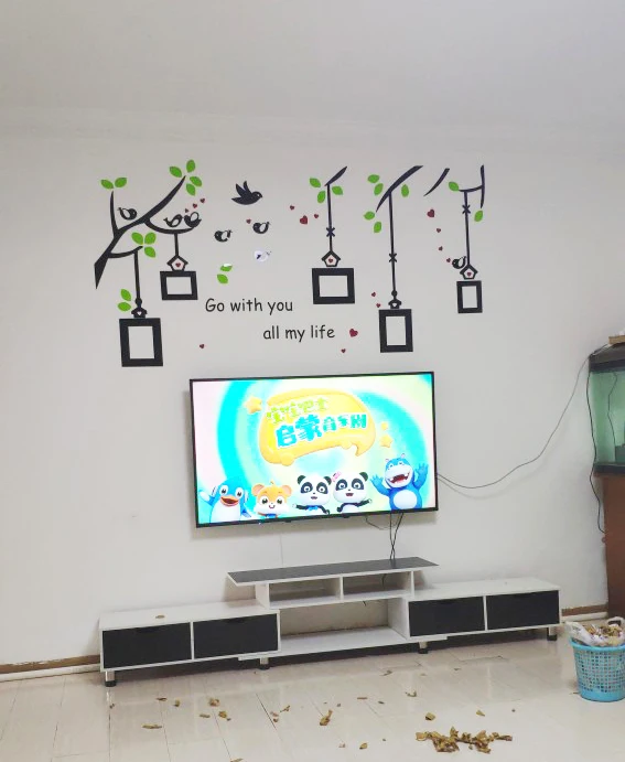 Новое поступление 3d акриловые хрустальные настенные наклейки для детской комнаты дерево птицы фото декора стен детская фоторамка комбинация