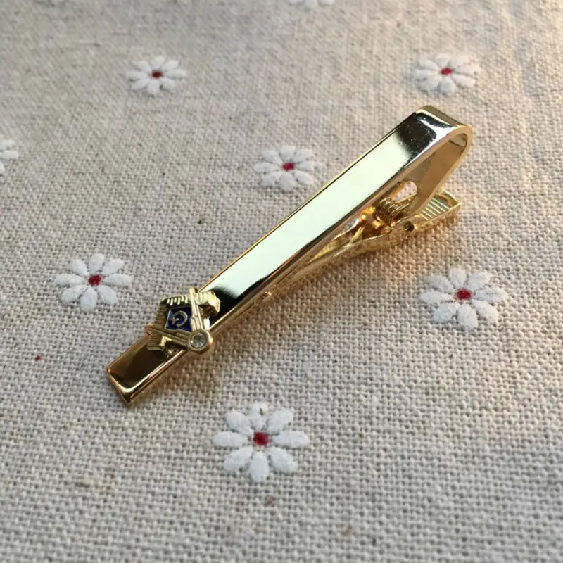 

100pcs FREEMASON FREE MASON stickpin clasp with rhinestone Masonic Square and Compass MENS TIE TACK LOGO TIE BAR CLIPS
